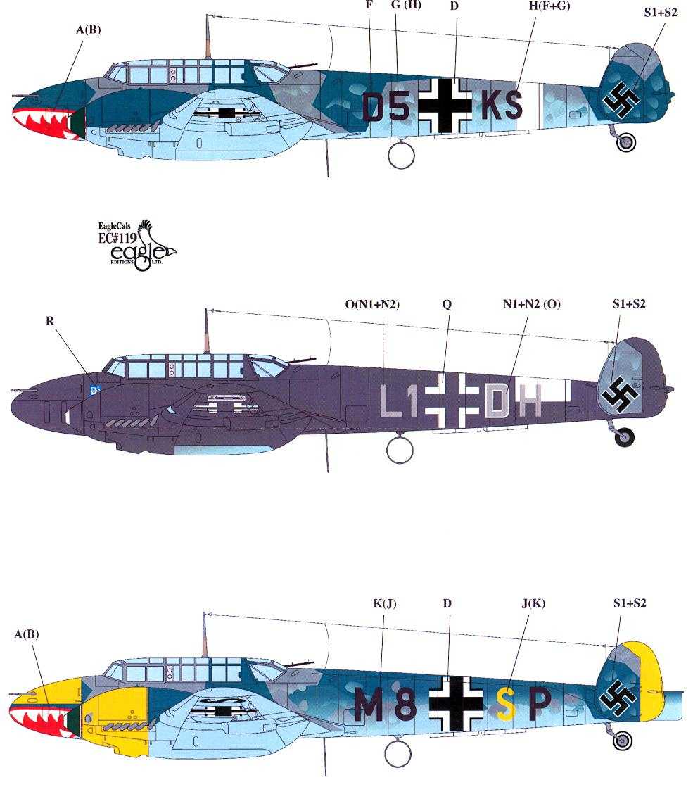 Eaglecals Decals 1 48 Messerschmitt Bf 110c Bf 110d Part 3 Ebay